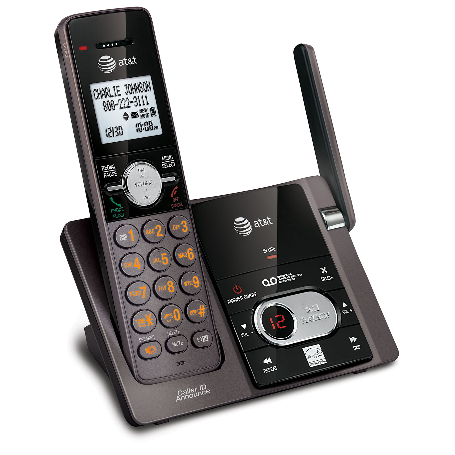 Cordless answering system with caller ID/call waiting - view 2